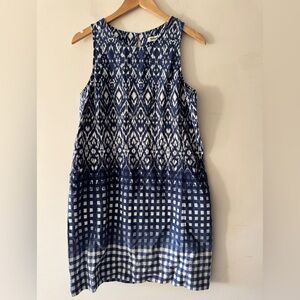 Tommy Bahama Isla De Ikat Shift Dress In Ocean Deep Blue